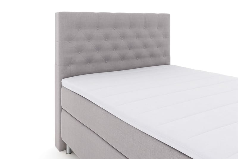 Select No 3 Kontinentalsäng 140x200 Fast - Ljusgrå/Metall - Products - Möbler - Säng - Kontinentalsäng
