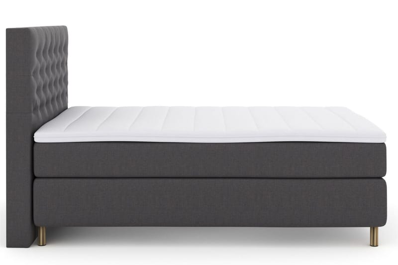 Select No 3 Kontinentalsäng 140x200 Fast - Mörkgrå/Koppar - Products - Möbler - Säng - Kontinentalsäng