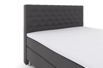 Select No 3 Kontinentalsäng 160x200 Fast/Medium - Mörkgrå/Metall - Products - Möbler - Säng - Kontinentalsäng