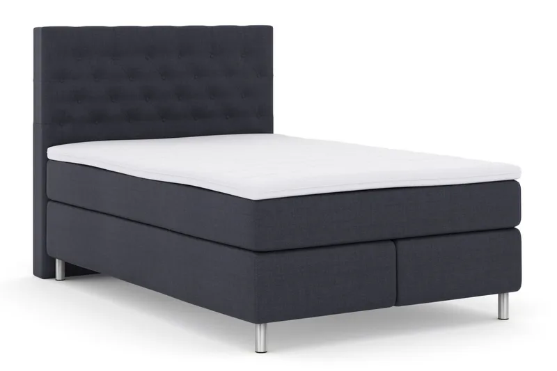 Select No 3 Kontinentalsäng 160x200 Medium - Blå/Metall - Products - Möbler - Säng - Kontinentalsäng