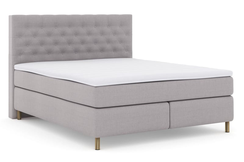 Select No 3 Kontinentalsäng 160x200 Medium - Ljusgrå/Koppar - Products - Möbler - Säng - Kontinentalsäng
