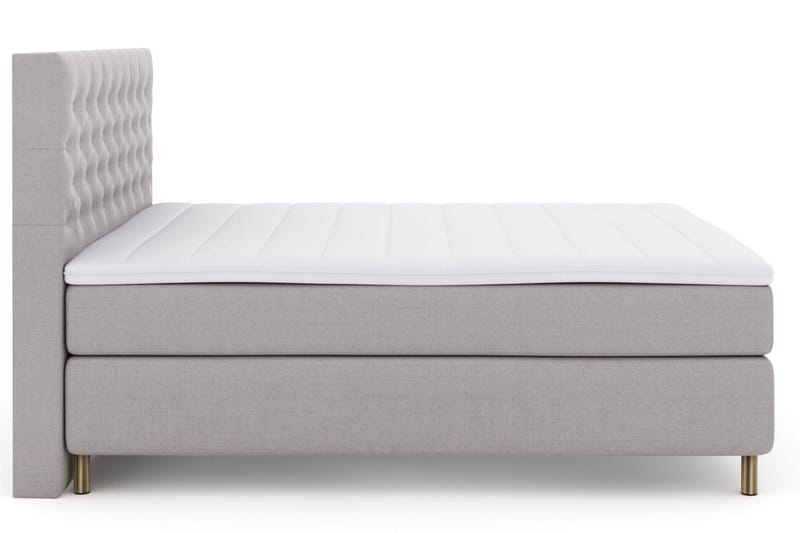 Select No 3 Kontinentalsäng 180x200 Fast/Medium - Ljusgrå/Koppar - Products - Möbler - Säng - Kontinentalsäng