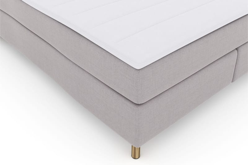 Select No 3 Kontinentalsäng 210x210 Fast/Medium - Ljusgrå/Koppar - Products - Möbler - Säng - Kontinentalsäng