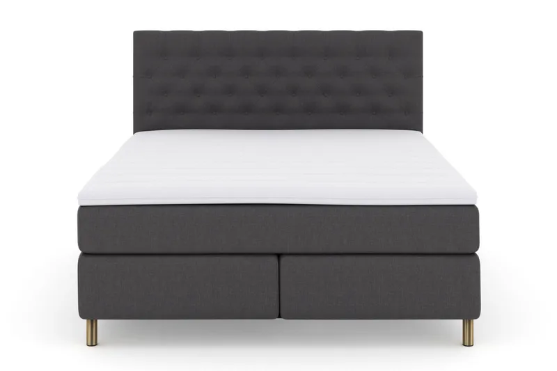 Select No 3 Kontinentalsäng 210x210 Fast/Medium - Mörkgrå/Koppar - Products - Möbler - Säng - Kontinentalsäng