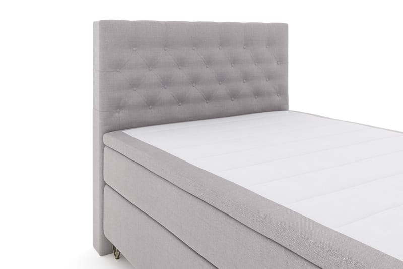 Select No 4 Komplett Sängpaket 140x200 Fast - Ljusgrå/Metall V-form - Products - Möbler - Säng - Kontinentalsäng