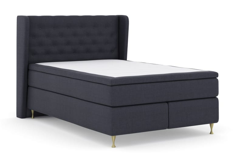 Select No 4 Komplett Sängpaket 140x200 Fast/Medium - Blå/Guld - Products - Möbler - Säng - Kontinentalsäng