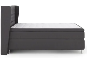 Select No 4 Komplett Sängpaket 140x200 Fast/Medium - Mörkgrå/Silver - Products - Möbler - Säng - Kontinentalsäng