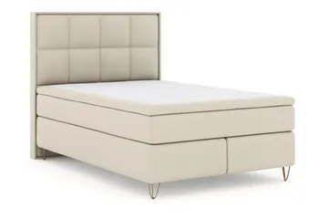 Select No 4 Komplett Sängpaket 140x200 Medium - Beige/Metall V-form - Products - Möbler - Säng - Kontinentalsäng