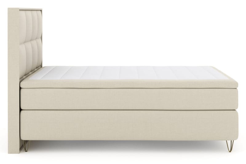 Select No 4 Komplett Sängpaket 140x200 Medium - Beige/Metall V-form - Products - Möbler - Säng - Kontinentalsäng