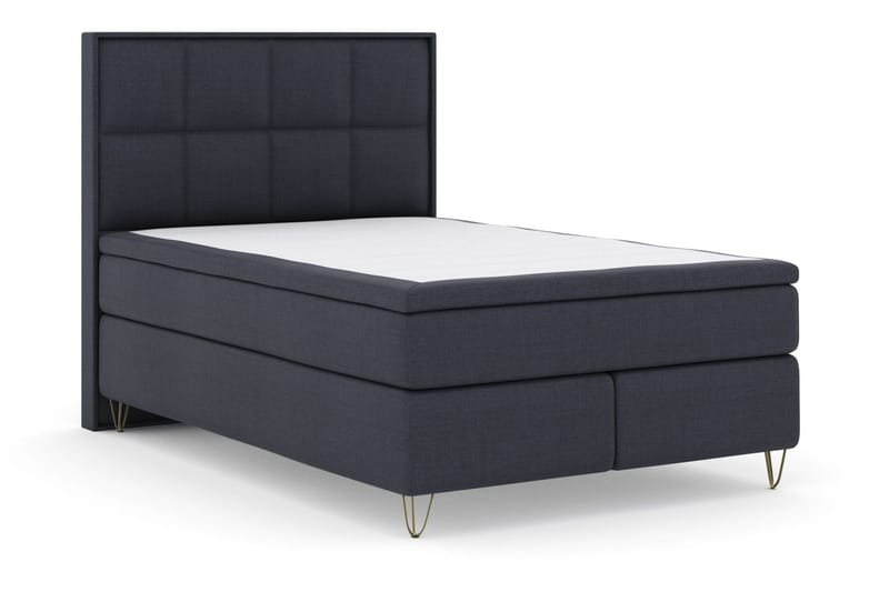 Select No 4 Komplett Sängpaket 140x200 Medium - Blå/Metall V-form - Products - Möbler - Säng - Kontinentalsäng