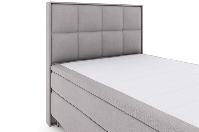 Select No 4 Komplett Sängpaket 140x200 Medium - Ljusgrå/Metall V-form - Products - Möbler - Säng - Kontinentalsäng