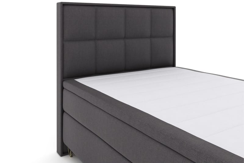 Select No 4 Komplett Sängpaket 140x200 Medium - Mörkgrå/Metall V-form - Products - Möbler - Säng - Kontinentalsäng