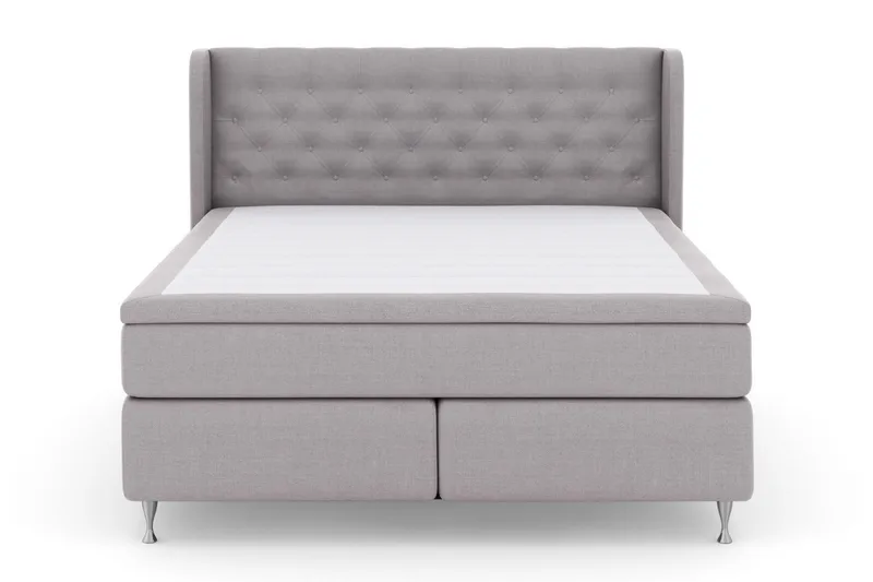 Select No 4 Komplett Sängpaket 160x200 Fast, Ljusgrå/Silver