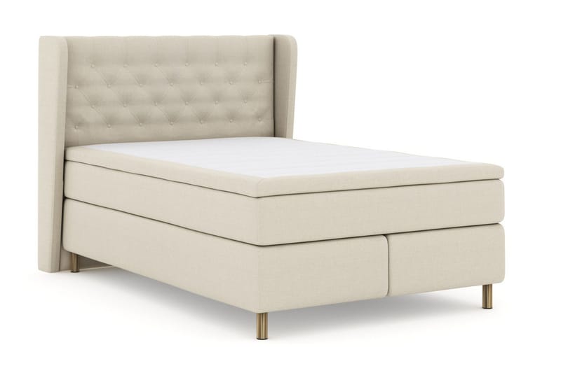 Select No 4 Komplett Sängpaket 160x200 Fast/Medium - Beige/Koppar - Products - Möbler - Säng - Kontinentalsäng
