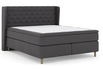 Select No 4 Komplett Sängpaket 160x200 Fast/Medium - Mörkgrå/Koppar - Products - Möbler - Säng - Kontinentalsäng