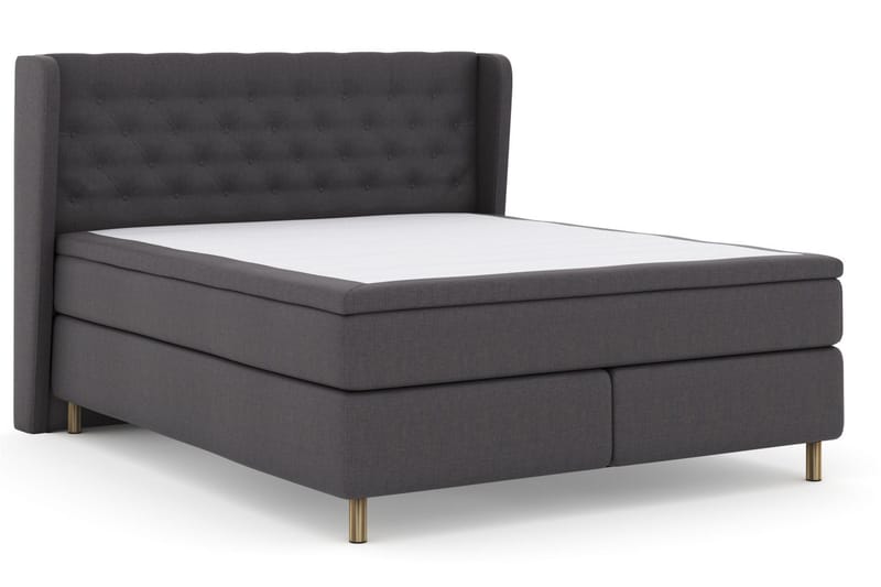 Select No 4 Komplett Sängpaket 160x200 Fast/Medium - Mörkgrå/Koppar - Products - Möbler - Säng - Kontinentalsäng