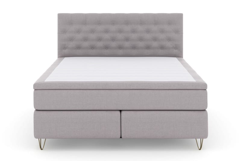 Select No 4 Komplett Sängpaket 160x200 Medium - Ljusgrå/Metall V-form - Products - Möbler - Säng - Kontinentalsäng