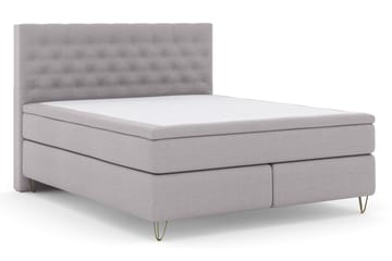 Select No 4 Komplett Sängpaket 160x200 Medium - Ljusgrå/Metall V-form - Products - Möbler - Säng - Kontinentalsäng