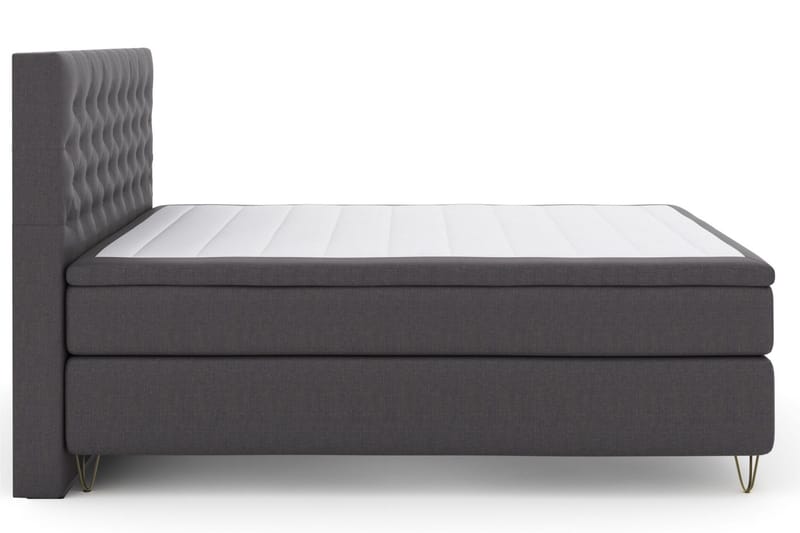 Select No 4 Komplett Sängpaket 160x200 Medium - Mörkgrå/Metall V-form - Products - Möbler - Säng - Kontinentalsäng
