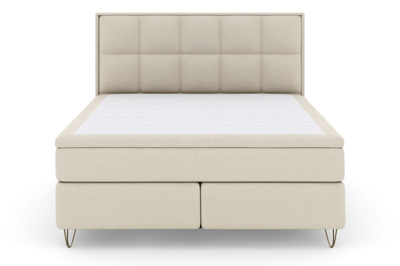 Select No 4 Komplett Sängpaket 180x200 Fast, Beige/Metall V-form