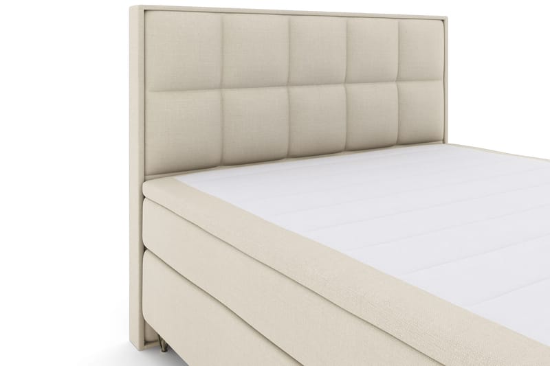 Select No 4 Komplett Sängpaket 180x200 Fast - Beige/Metall V-form - Products - Möbler - Säng - Kontinentalsäng