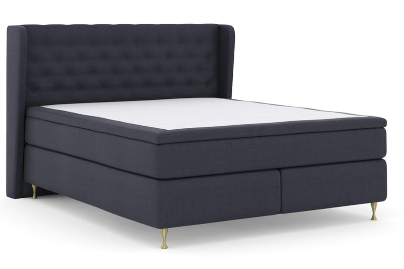 Select No 4 Komplett Sängpaket 180x200 Fast - Blå/Guld - Products - Möbler - S äng - Kontinentalsäng