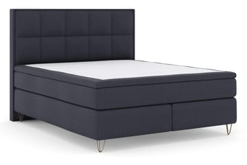 Select No 4 Komplett Sängpaket 180x200 Fast - Blå/Metall V-form - Products - Möbler - Säng - Kontinentalsäng
