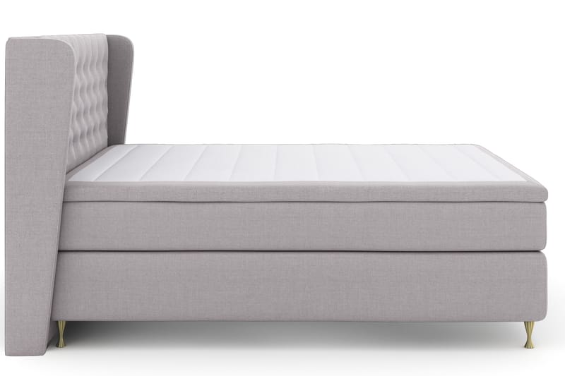 Select No 4 Komplett Sängpaket 180x200 Fast - Ljusgrå/Guld - Products - Möbler - Säng - Kontinentalsäng