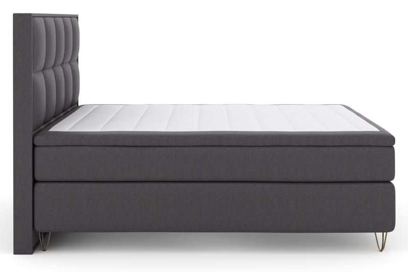 Select No 4 Komplett Sängpaket 180x200 Fast - Mörkgrå/Metall V-form - Products - Möbler - Säng - Kontinentalsäng
