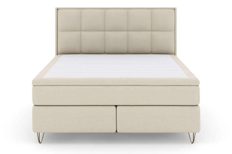 Select No 4 Komplett Sängpaket 180x200 Medium - Beige/Metall V-form - Products - Möbler - Säng - Kontinentalsäng