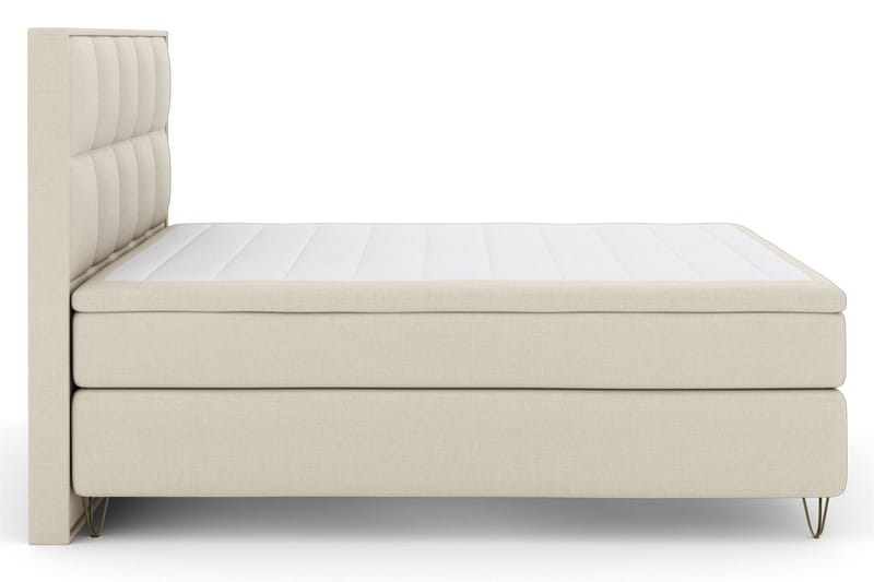 Select No 4 Komplett Sängpaket 180x200 Medium - Beige/Metall V-form - Products - Möbler - Säng - Kontinentalsäng
