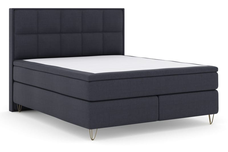 Select No 4 Komplett Sängpaket 180x200 Medium - Blå/Metall V-form - Products - Möbler - Säng - Kontinentalsäng