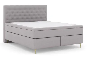 Select No 4 Komplett Sängpaket 180x200 Medium - Ljusgrå/Guld - Products - Möbler - Säng - Kontinentalsäng