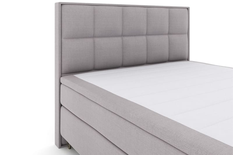 Select No 4 Komplett Sängpaket 180x200 Medium - Ljusgrå/Metall V-form - Products - Möbler - Säng - Kontinentalsäng