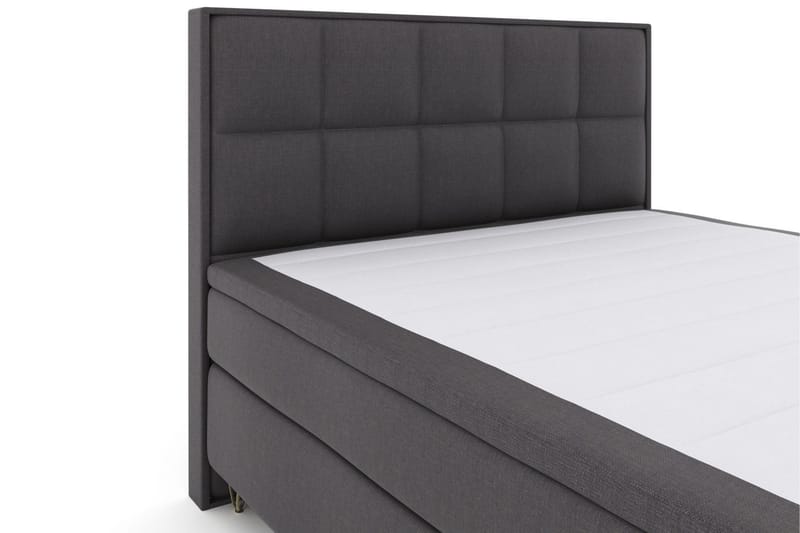 Select No 4 Komplett Sängpaket 180x200 Medium - Mörkgrå/Metall V-form - Products - Möbler - Säng - Kontinentalsäng