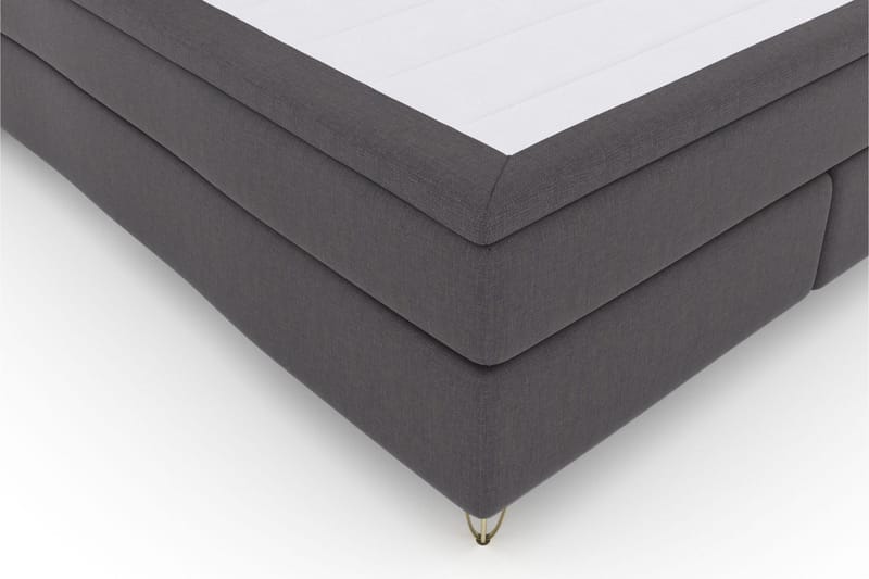 Select No 4 Komplett Sängpaket 180x200 Medium - Mörkgrå/Metall V-form - Products - Möbler - Säng - Kontinentalsäng
