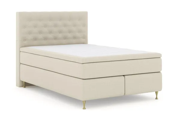 Select No 4 Kontinentalsäng 160x200 Fast/Medium - Beige/Guld - Products - Möbler - Säng - Kontinentalsäng