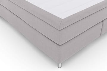 Select No 4 Kontinentalsäng 160x200 Fast/Medium - Ljusgrå/Metall - Products - Möbler - Säng - Kontinentalsäng