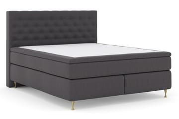 Select No 4 Kontinentalsäng 160x200 Fast/Medium - Mörkgrå/Guld - Products - Möbler - Säng - Kontinentalsäng
