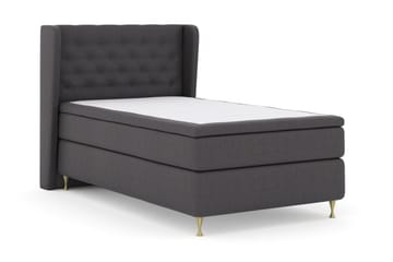 Select No 5 Komplett Sängpaket 120x200 Fast Watergel - Mörkgrå/Guld - Products - Möbler - Säng - Enkelsäng
