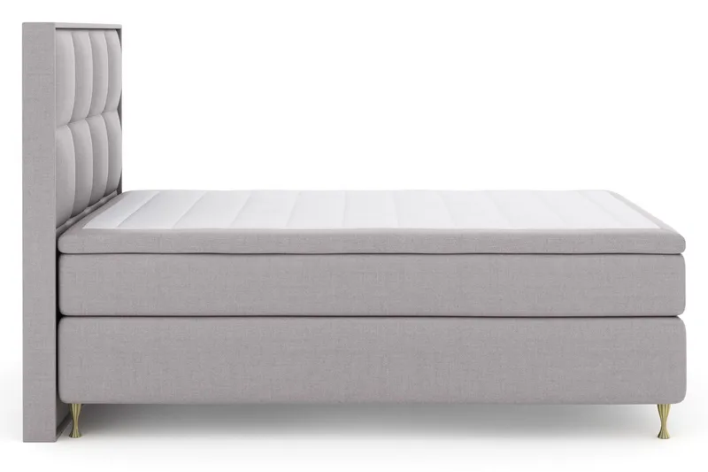Select No 5 Komplett Sängpaket 140x200 Fast Latex - Ljusgrå/Guld - Products - Möbler - Säng - Kontinentalsäng