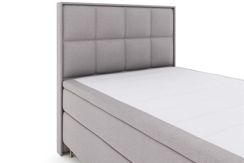 Select No 5 Komplett Sängpaket 140x200 Fast Latex - Ljusgrå/Guld - Products - Möbler - Säng - Kontinentalsäng