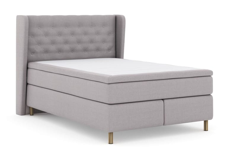 Select No 5 Komplett Sängpaket 140x200 Fast Watergel - Ljusgrå/Koppar - Products - Möbler - Säng - Kontinentalsäng