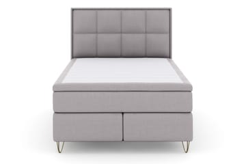Select No 5 Komplett Sängpaket 140x200 Fast/Medium Latex - Ljusgrå/Metall V-form - Products - Möbler - Säng - Kontinentalsäng