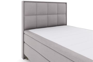Select No 5 Komplett Sängpaket 140x200 Fast/Medium Latex - Ljusgrå/Metall V-form - Products - Möbler - Säng - Kontinentalsäng