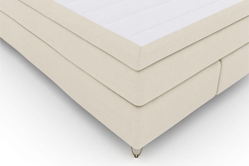 Select No 5 Komplett Sängpaket 140x200 Fast/Medium Watergel - Beige/Metall V-form - Products - Möbler - Säng - Kontinentalsäng