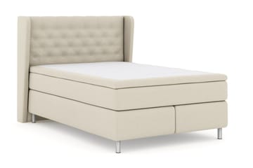 Select No 5 Komplett Sängpaket 140x200 Medium Latex - Beige/Metall - Products - Möbler - Säng - Kontinentalsäng