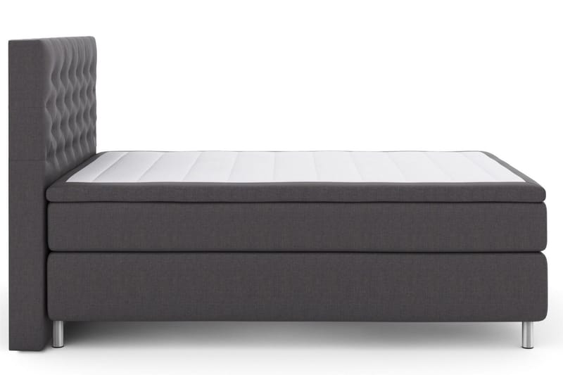 Select No 5 Komplett Sängpaket 140x200 Medium Watergel, Mörkgrå/Metall
