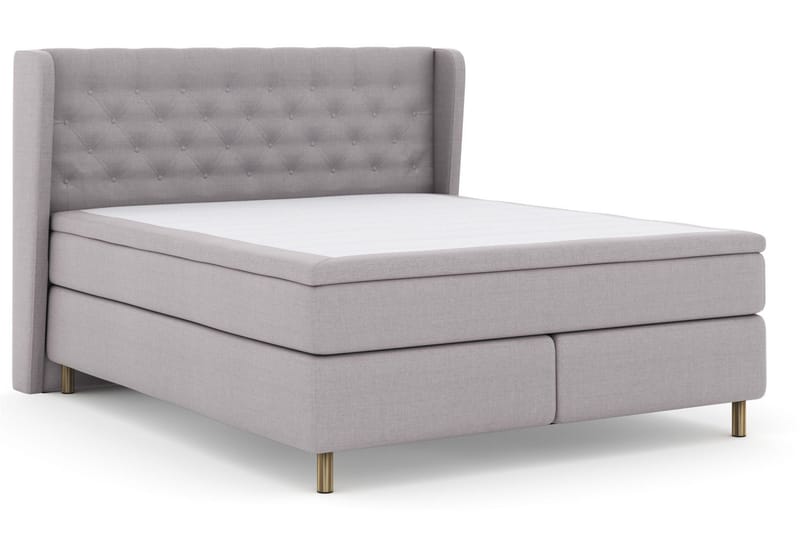 Select No 5 Komplett Sängpaket 160x200 Fast Latex - Ljusgrå/Koppar - Products - Möbler - Säng - Kontinentalsäng