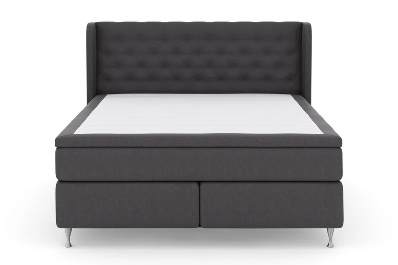 Select No 5 Komplett Sängpaket 160x200 Fast Watergel - Mörkgrå/Silver - Products - Möbler - Säng - Kontinentalsäng